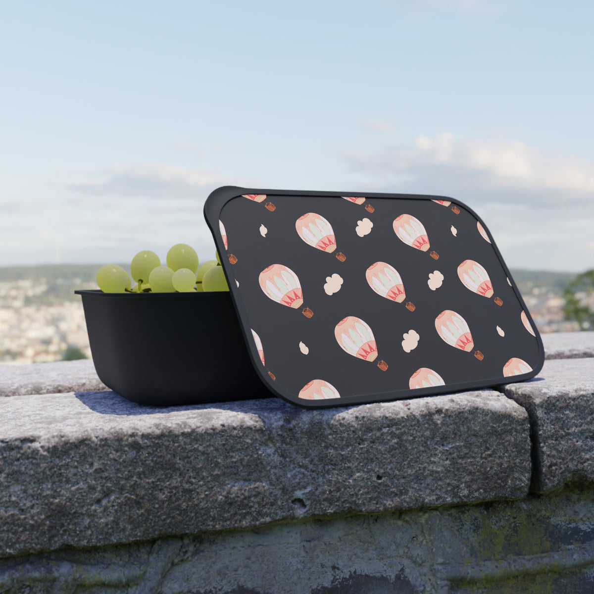 Ragon Balooning PLA Bento Box with Band & Utensils — Eco-Friendly Kids Lunchbox