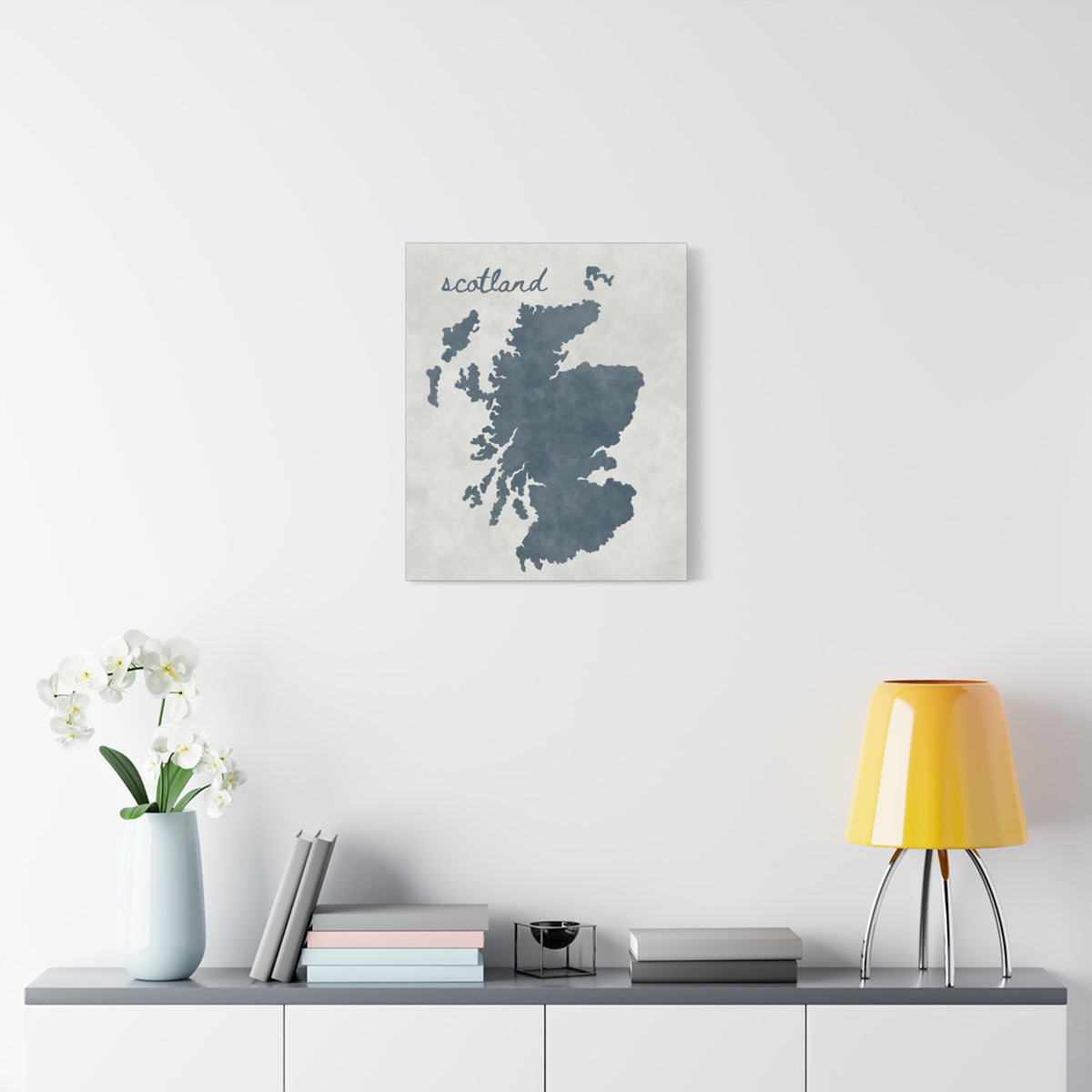 Scotland Watercolor Map Canvas