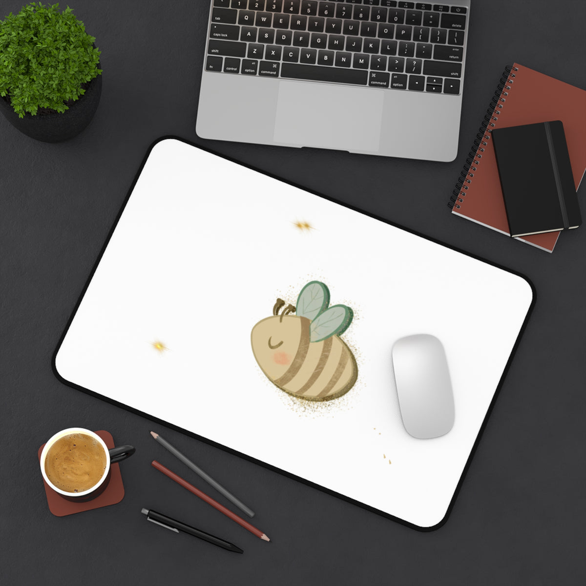 Ragon Sleeping Bee Desk Mat — Whimsical Mousepad for Kids & Home Office