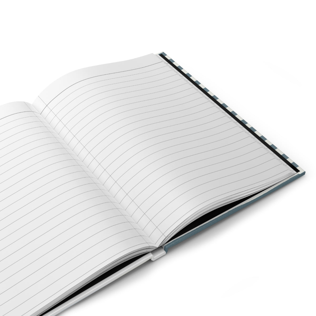Hardcover Journal – “The Coast It Calls” Nautical Wave Notebook (Striped Back)