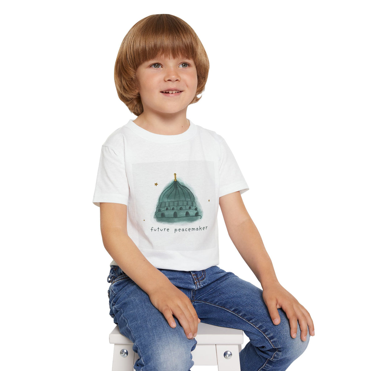 Toddler T-Shirt — "Future Peacemaker" Mosque Dome Graphic
