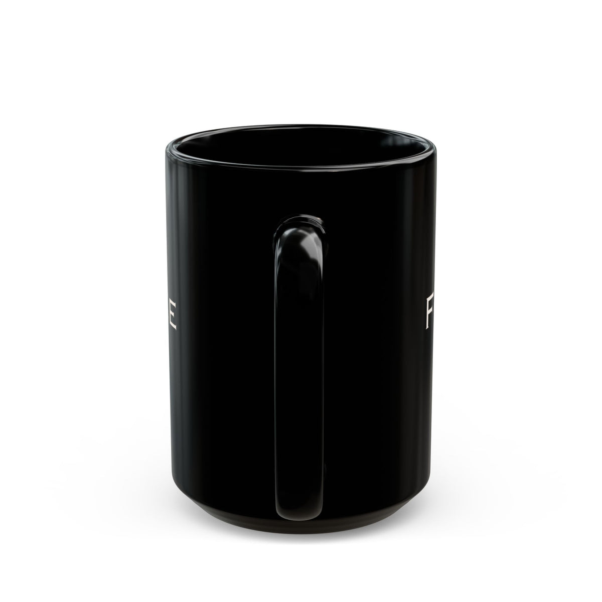 Black Ceramic Mug — 'For Fucks Sake' Minimalist Statement Coffee Cup ( 15oz)