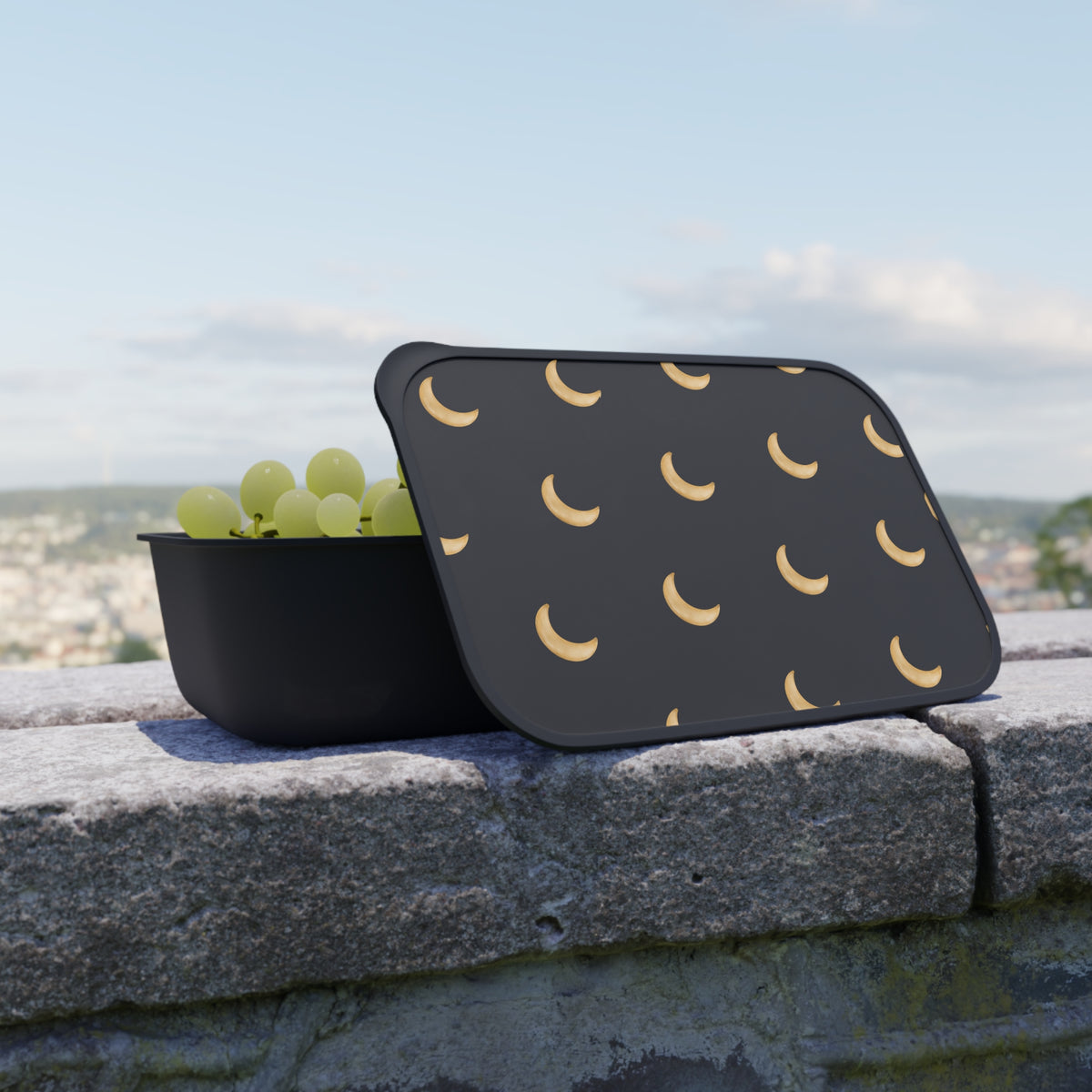 Moon Pattern Bento Box with Utensils — Eco PLA Lunchbox