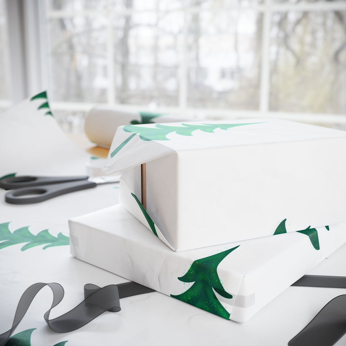 Ragon Enchanted Evergreen Christmas Tree Wrapping Paper – Holiday Gift Wrap