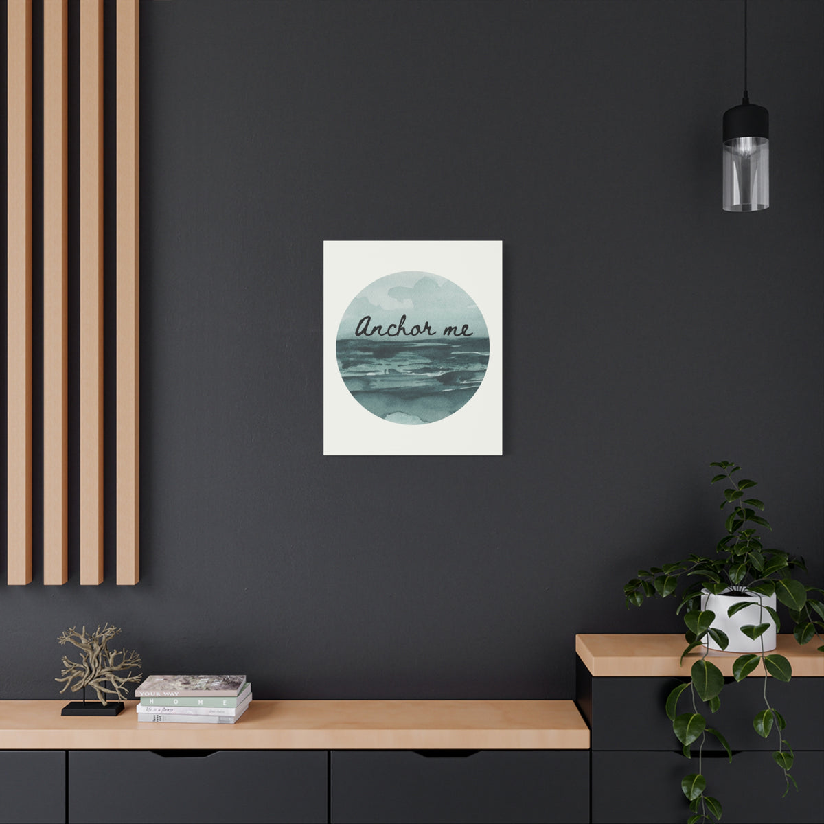 Canvas Wall Art — “Anchor Me” Watercolor Ocean Print
