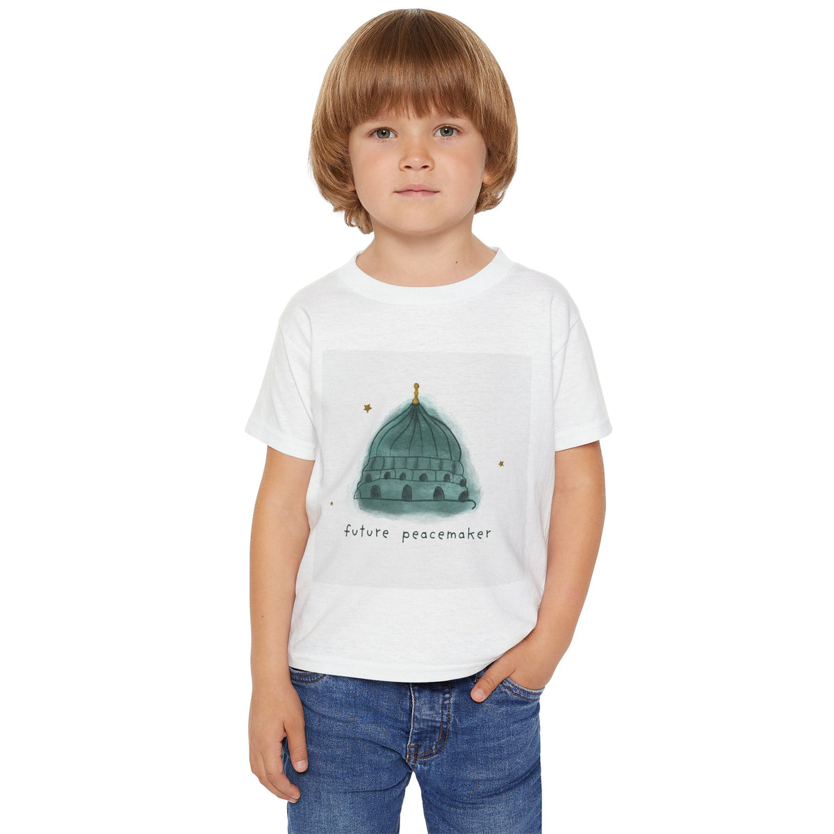 Toddler T-Shirt — "Future Peacemaker" Mosque Dome Graphic