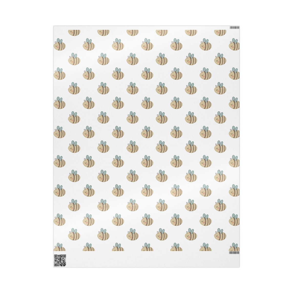Ragon Bizzy Bee Wrapping Paper – Cute Beige & Teal Bee Gift Wrap