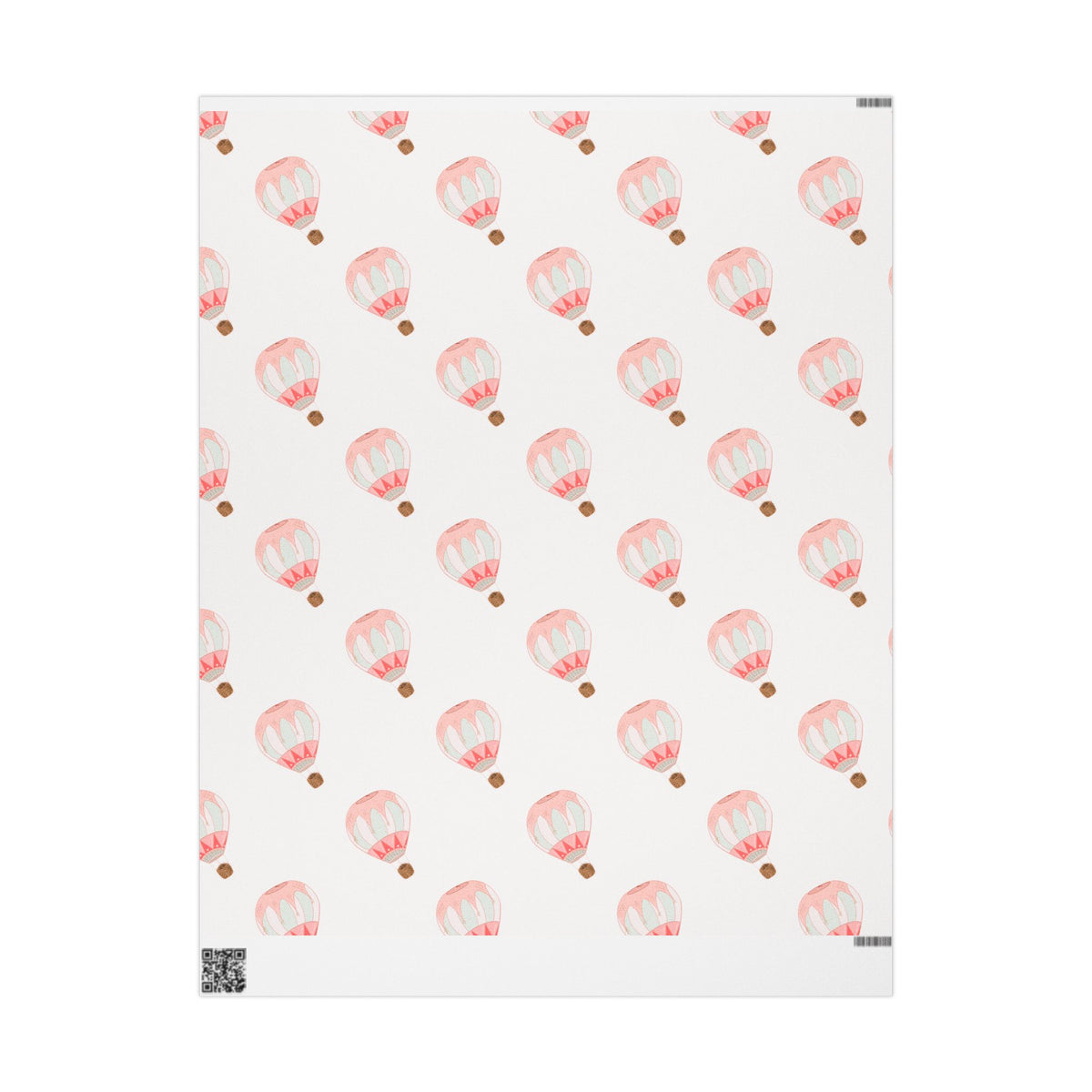 Ragon Balooning Wrapping Paper - Pink Vintage Hot Air Balloon Gift Wrap Roll