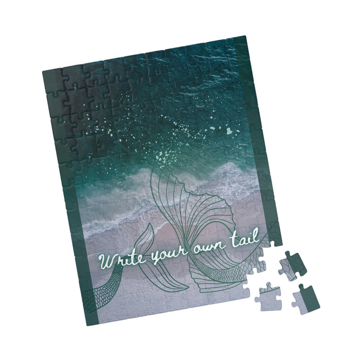 Write Your Own Tail Jigsaw Puzzle — Ocean Mermaid Nautical Puzzle (110 pcs)
