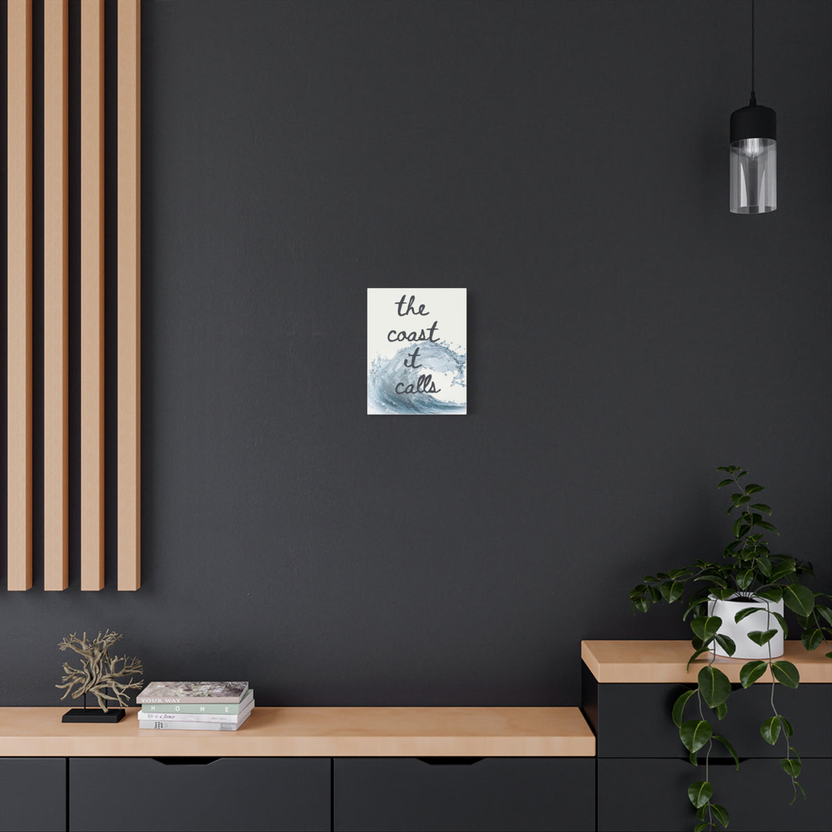 Coast It Calls Matte Canvas Wall Art — Coastal Wave Beach Quote