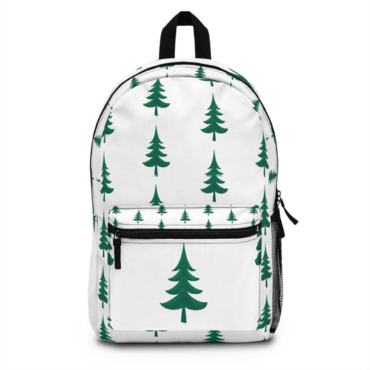 Ragon Enchanted Evergreen Pine Tree Backpack — Minimal Holiday Forest Print