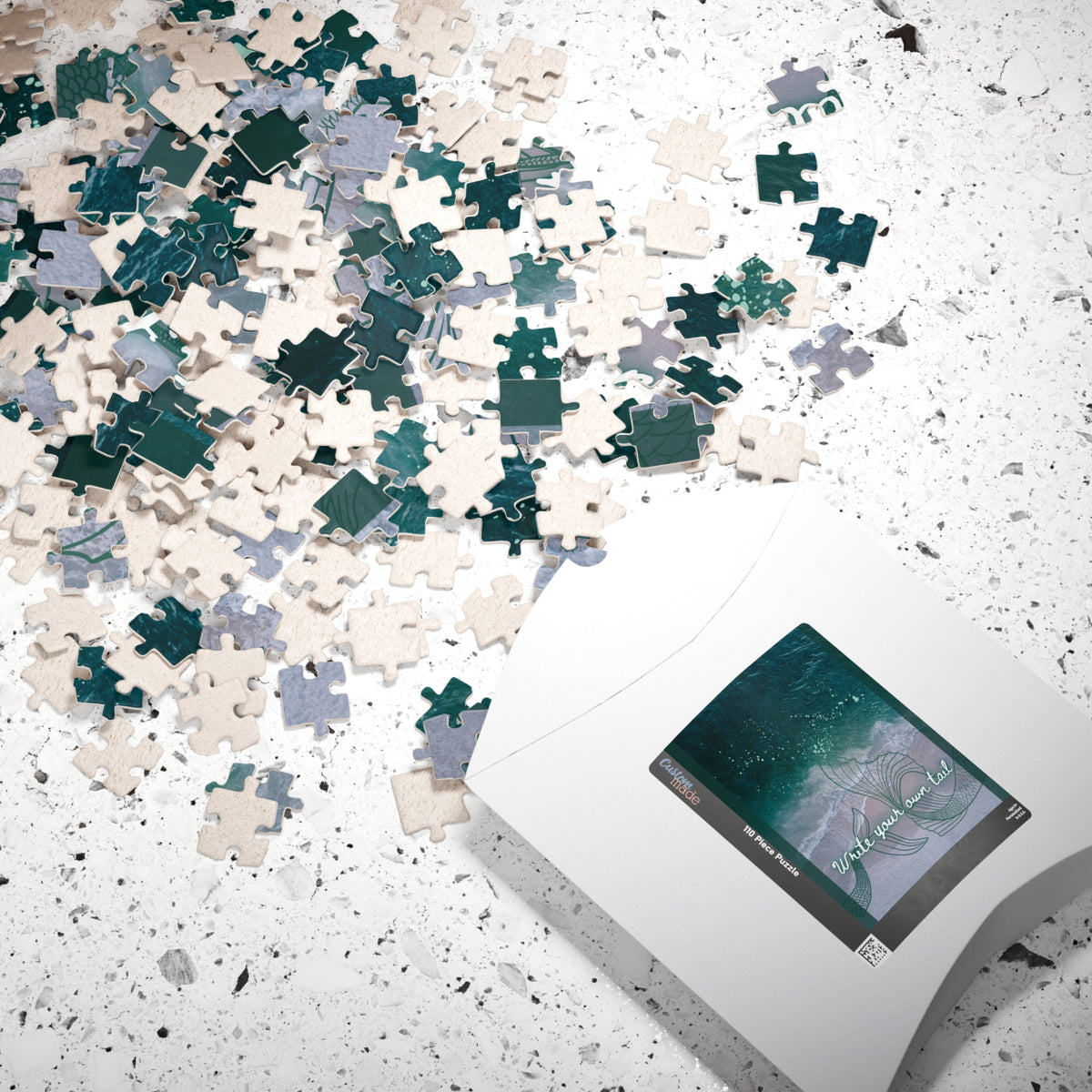 Write Your Own Tail Jigsaw Puzzle — Ocean Mermaid Nautical Puzzle (110 pcs)
