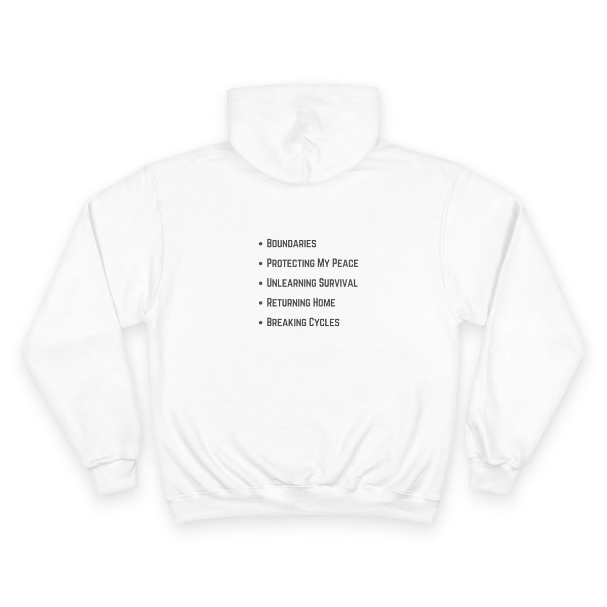 Champion Hoodie — Minimalist 'Selfish Era Co.' Logo Pullover