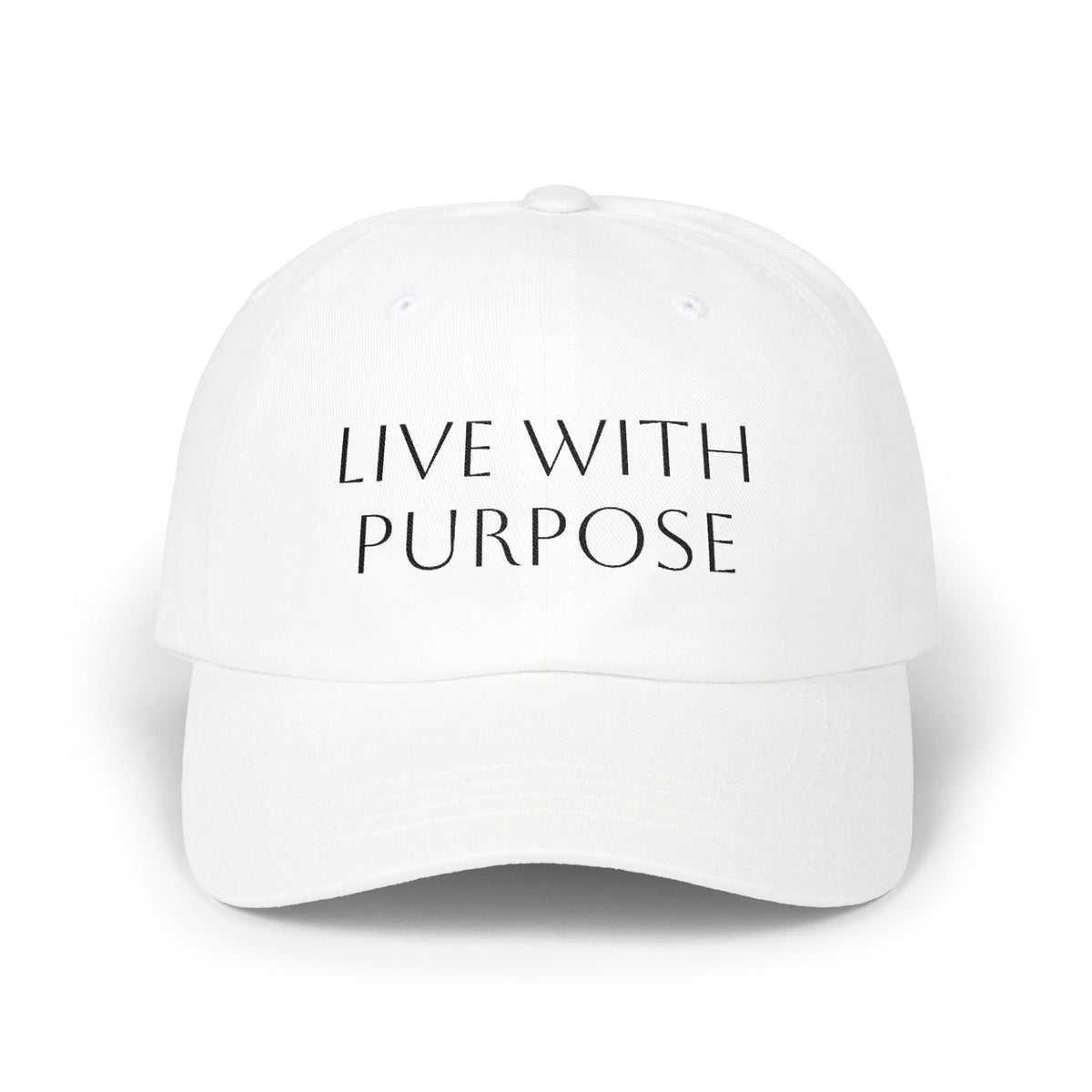 Purpose Cap — "Live With Purpose" Embroidered Cotton Baseball Hat