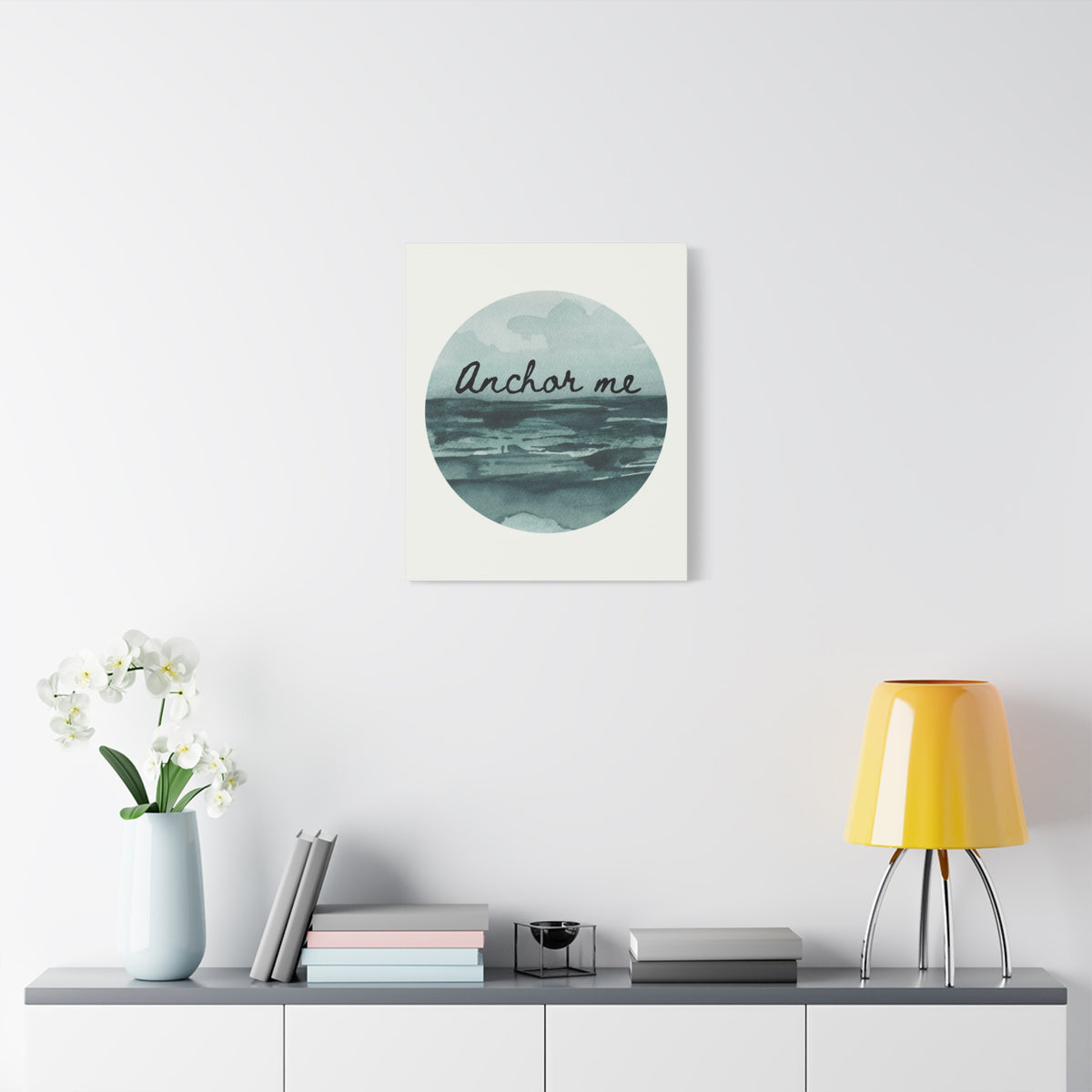 Canvas Wall Art — “Anchor Me” Watercolor Ocean Print