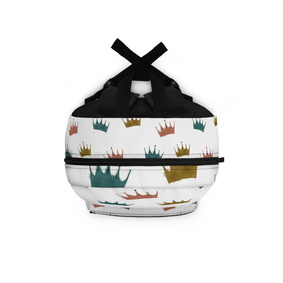 Ragon Born To Love Everyone Watercolor Crown Pattern Backpack — Cute Kids School Bag