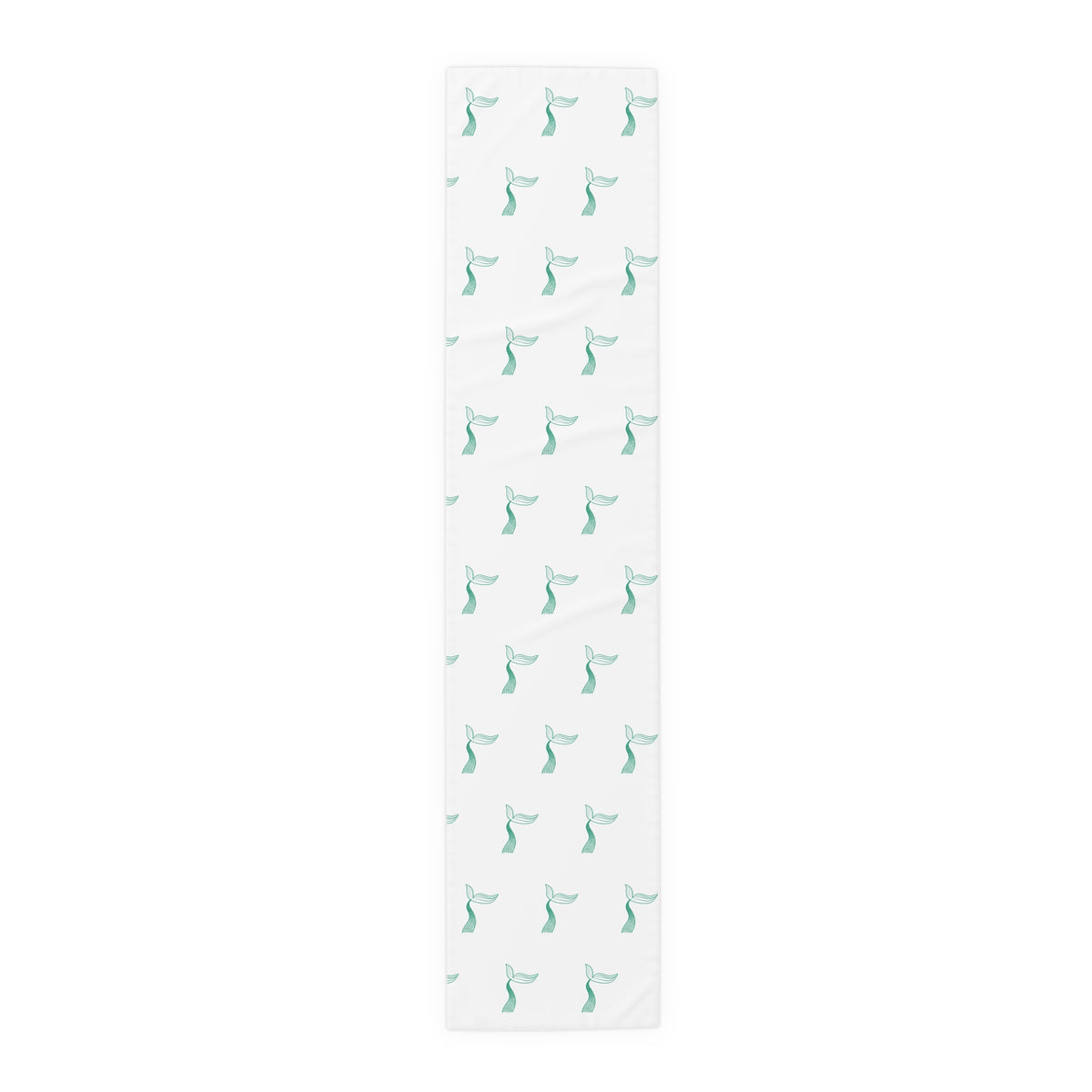 Mermaid Tail Pattern Table Runner — Coastal Cotton-Blend Decor