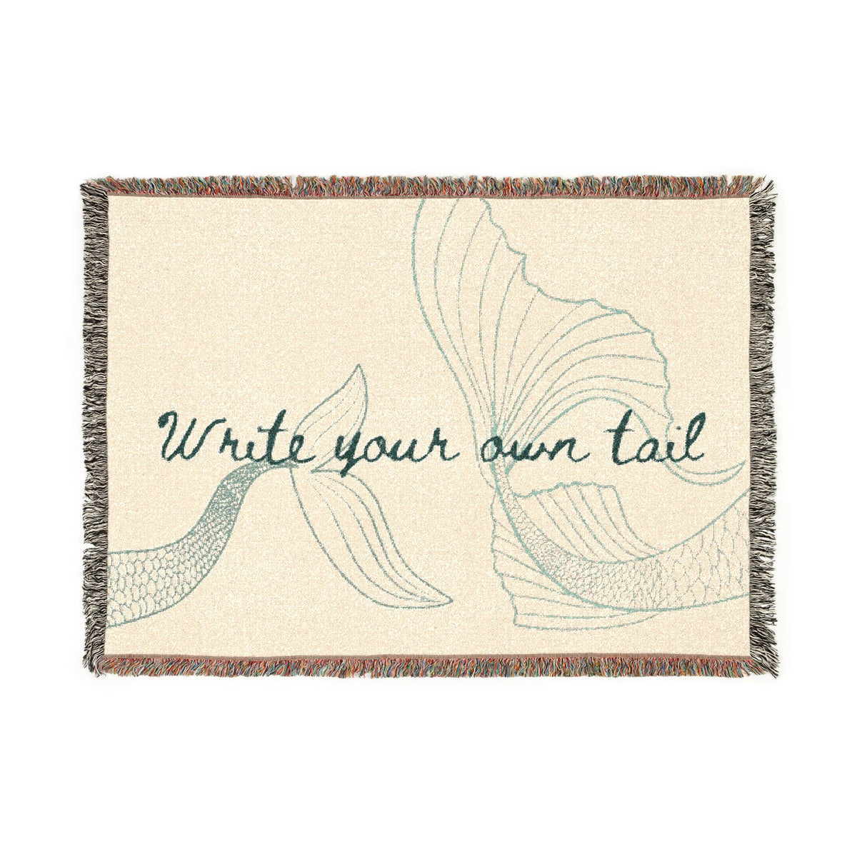 Write Your Own Tail Mermaid Woven Throw Blanket
