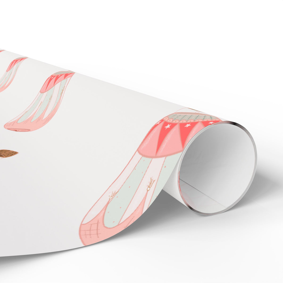 Ragon Balooning Wrapping Paper - Pink Vintage Hot Air Balloon Gift Wrap Roll