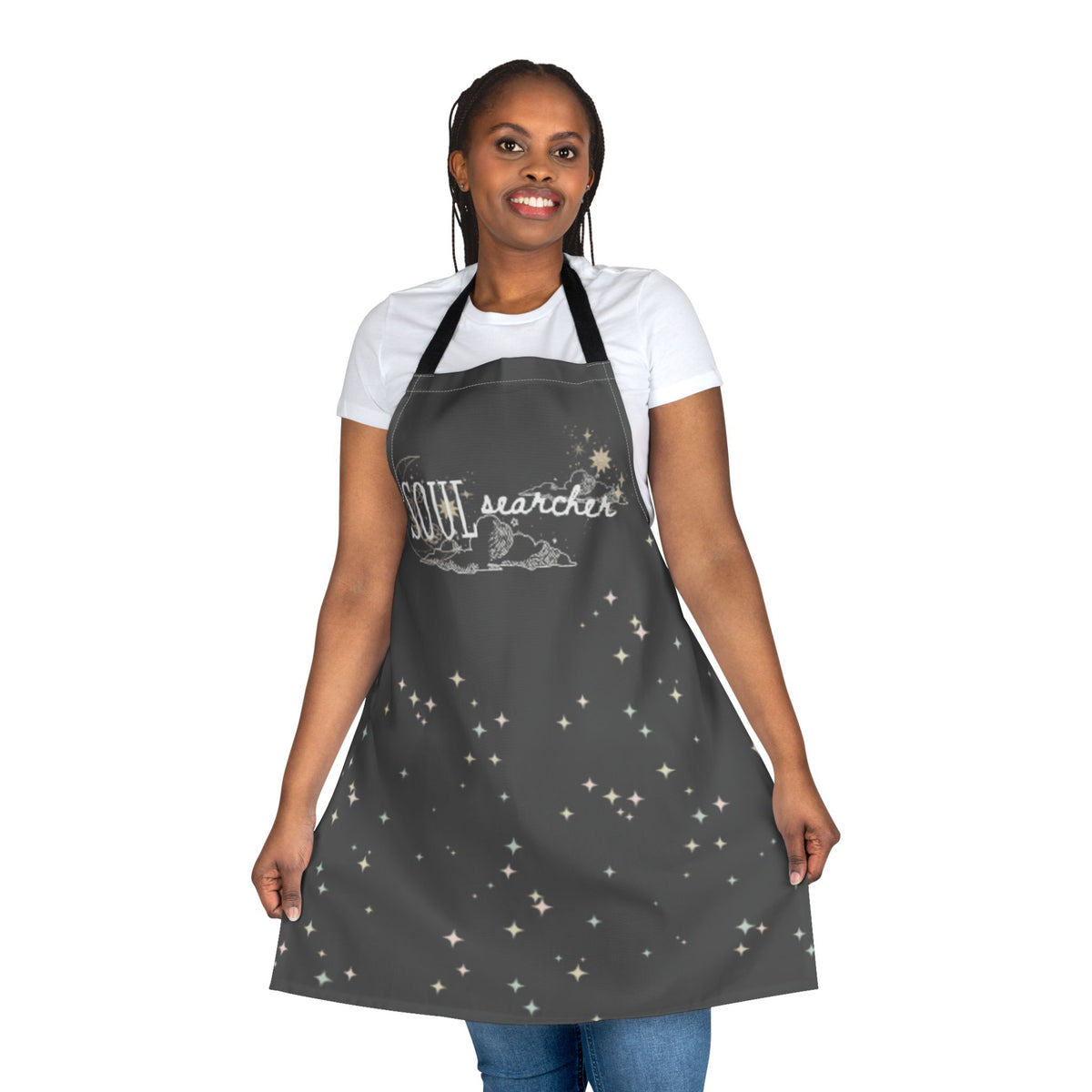 Soul Searcher Starry Apron — Celestial Cooking Apron with 'Soul Searcher' Design