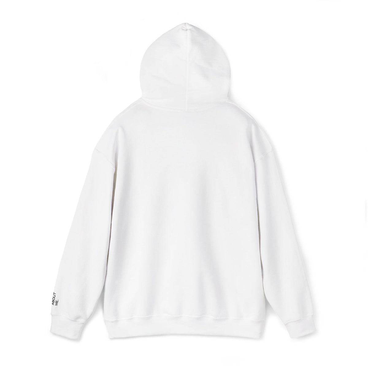 Talk About Me Hoodie — Minimal White Graphic Hooded Sweatshirt