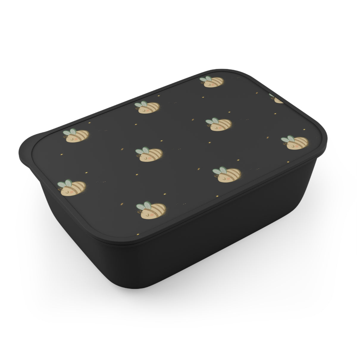 Ragon Bizzy Bee PLA Bento Box with Band & Utensils — Eco-Friendly Lunch Container