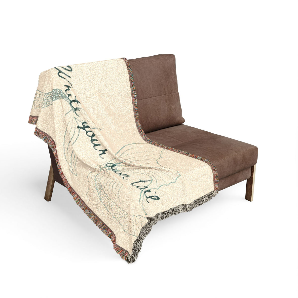 Write Your Own Tail Mermaid Woven Throw Blanket