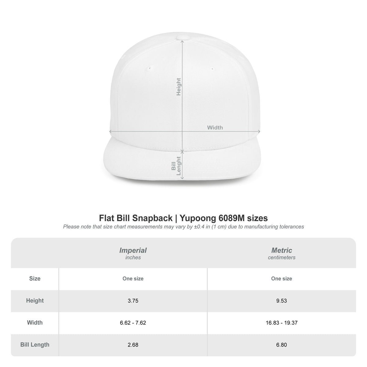 Feral Flat Bill Snapback Hat — White Gold Foil Logo