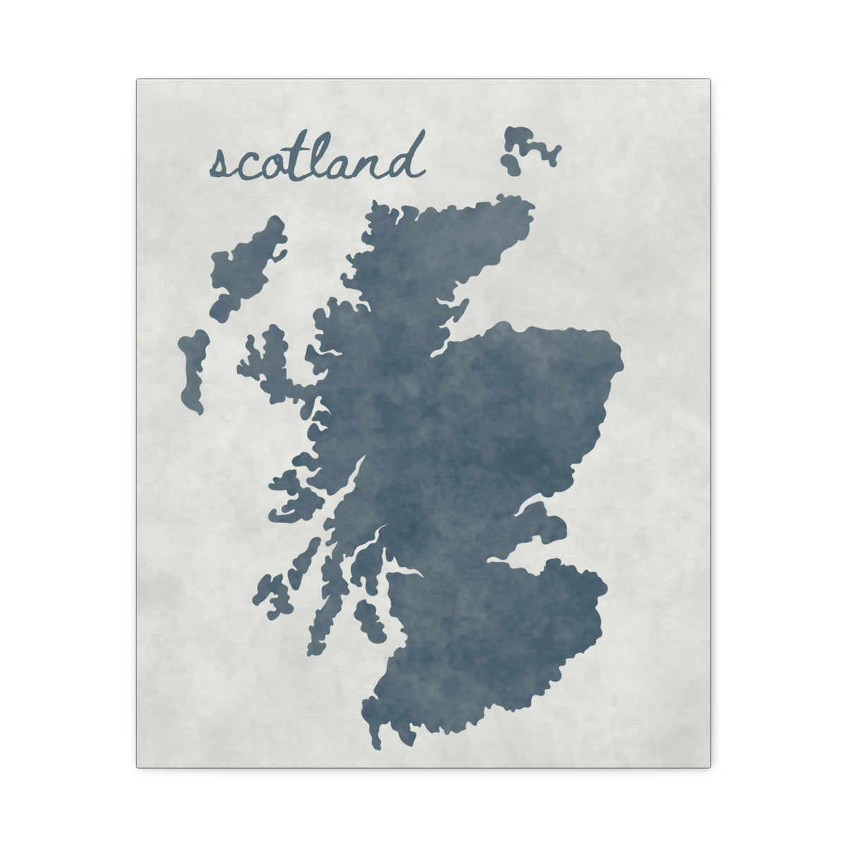 Scotland Watercolor Map Canvas