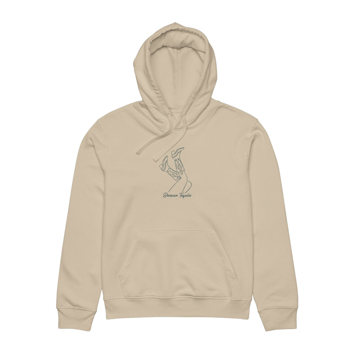 Drummer Hoodie - Minimal Sticks Silhouette Organic Cotton