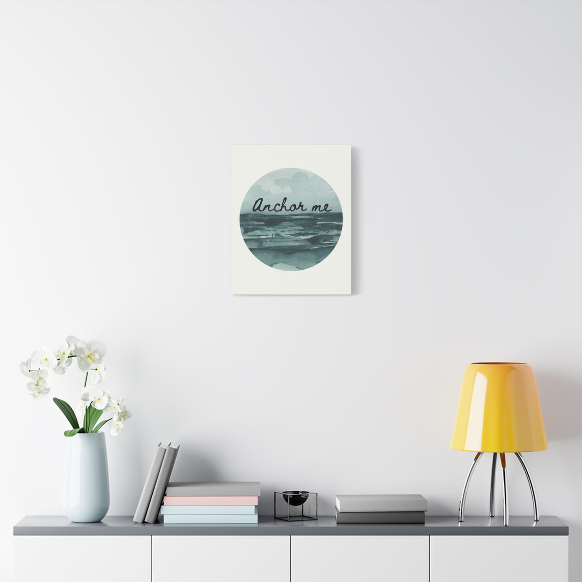 Canvas Wall Art — “Anchor Me” Watercolor Ocean Print