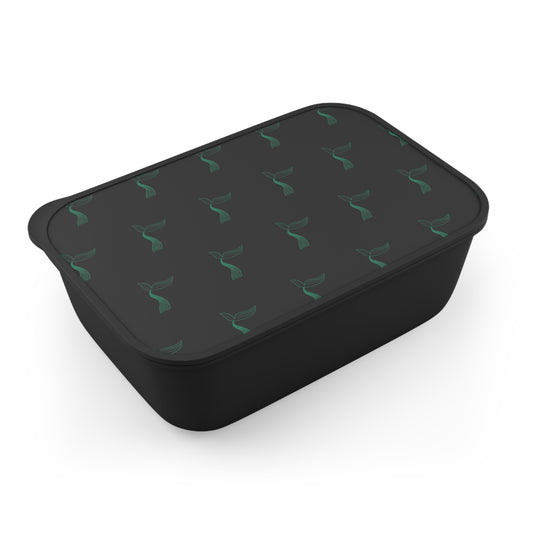 Mermaid Tail Eco PLA Bento Box with Utensils — Reusable Lunch Container