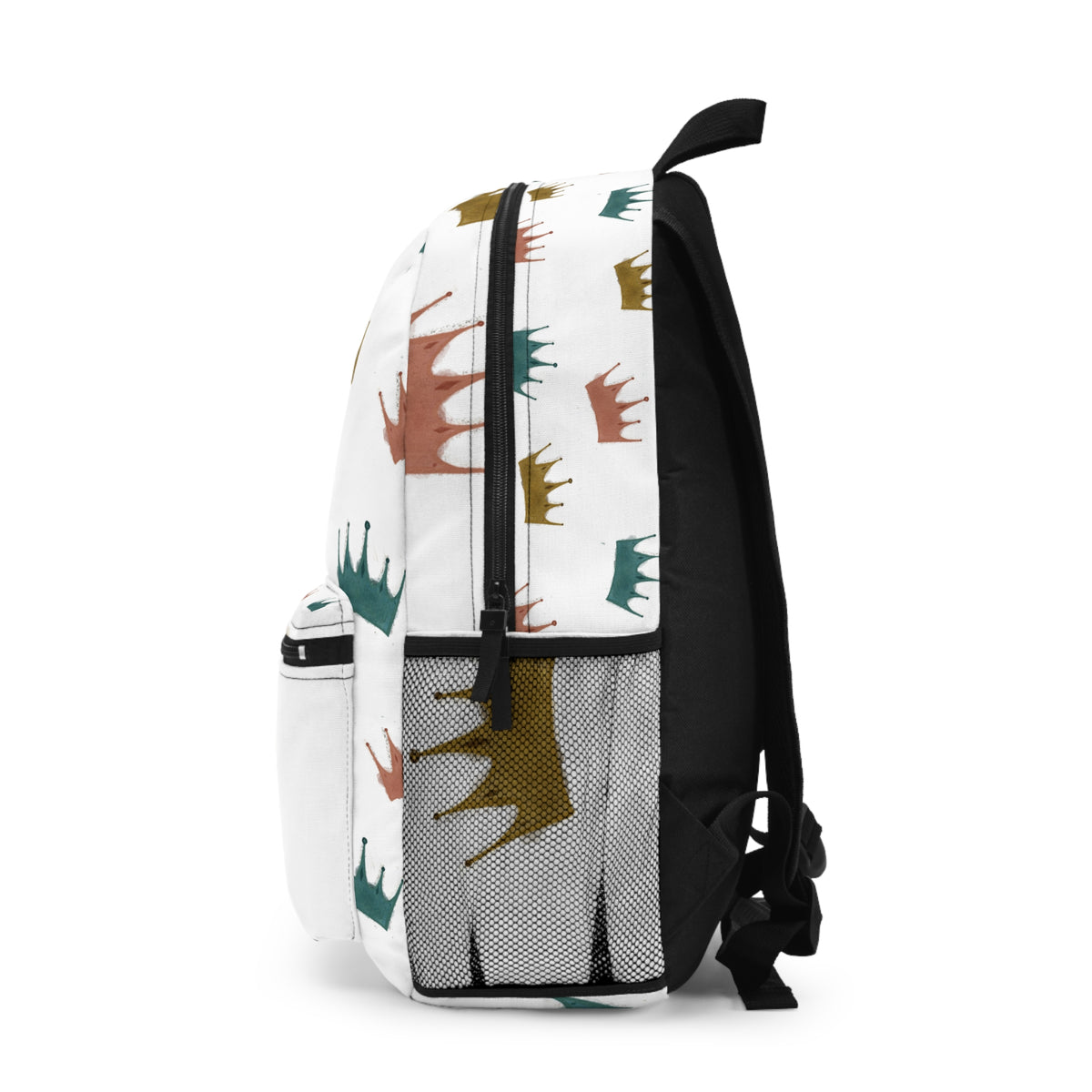 Ragon Born To Love Everyone Watercolor Crown Pattern Backpack — Cute Kids School Bag