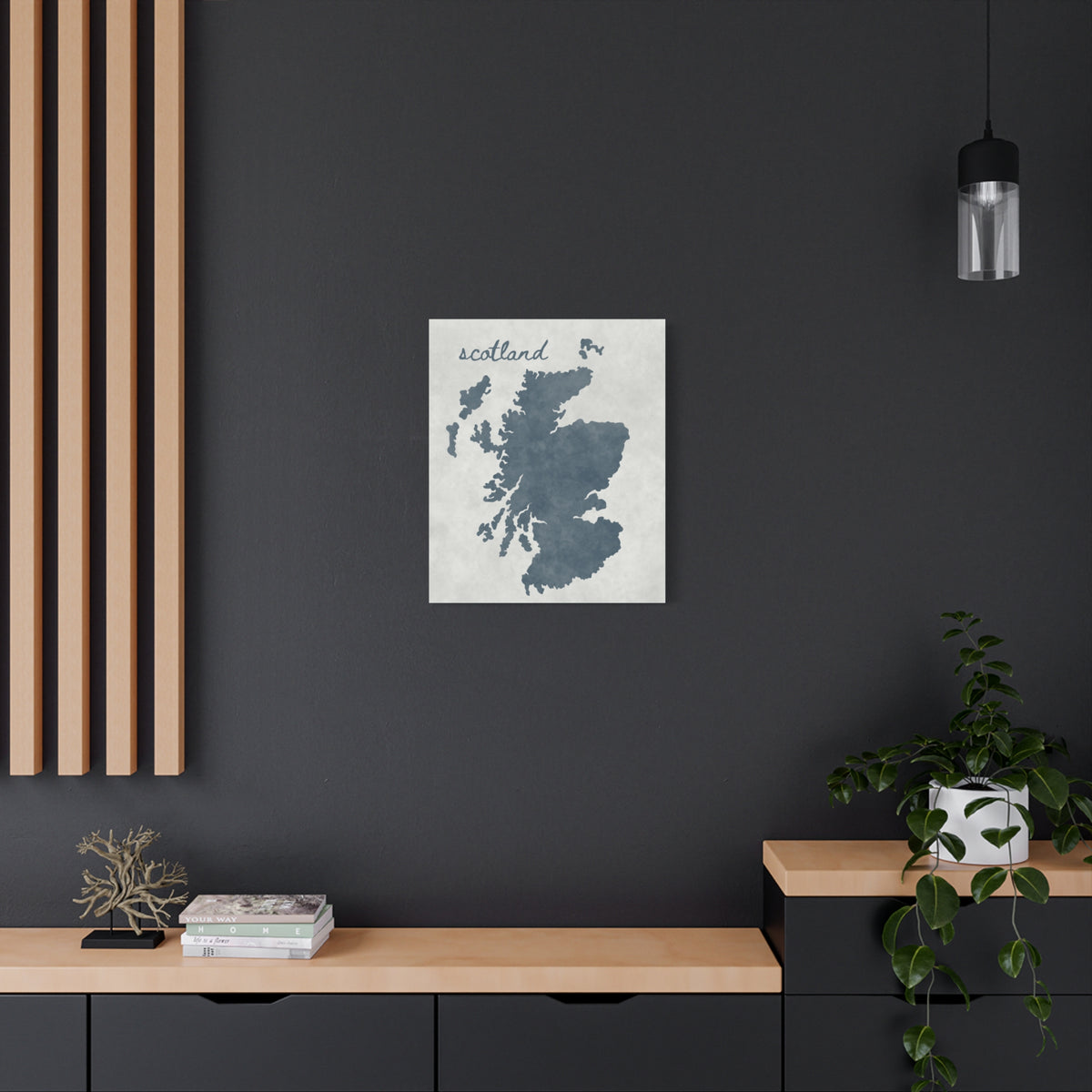 Scotland Watercolor Map Canvas