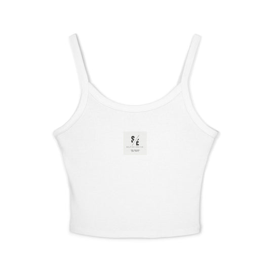 Crop Selfish Era Co. Tank Top with Minimalist Checklist Design — Feminine Casual Summer Top