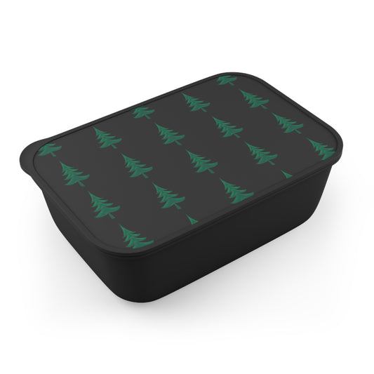 Ragon Enchanted Evergreen Bento Box — Eco PLA Lunch Container with Band & Utensils