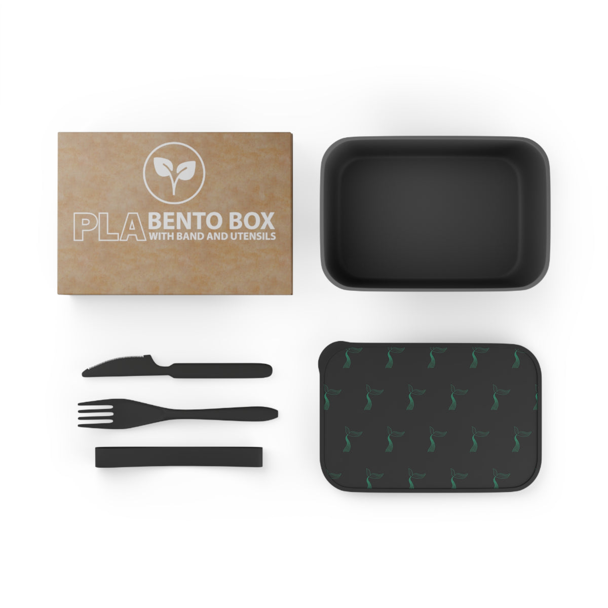 Mermaid Tail Eco PLA Bento Box with Utensils — Reusable Lunch Container