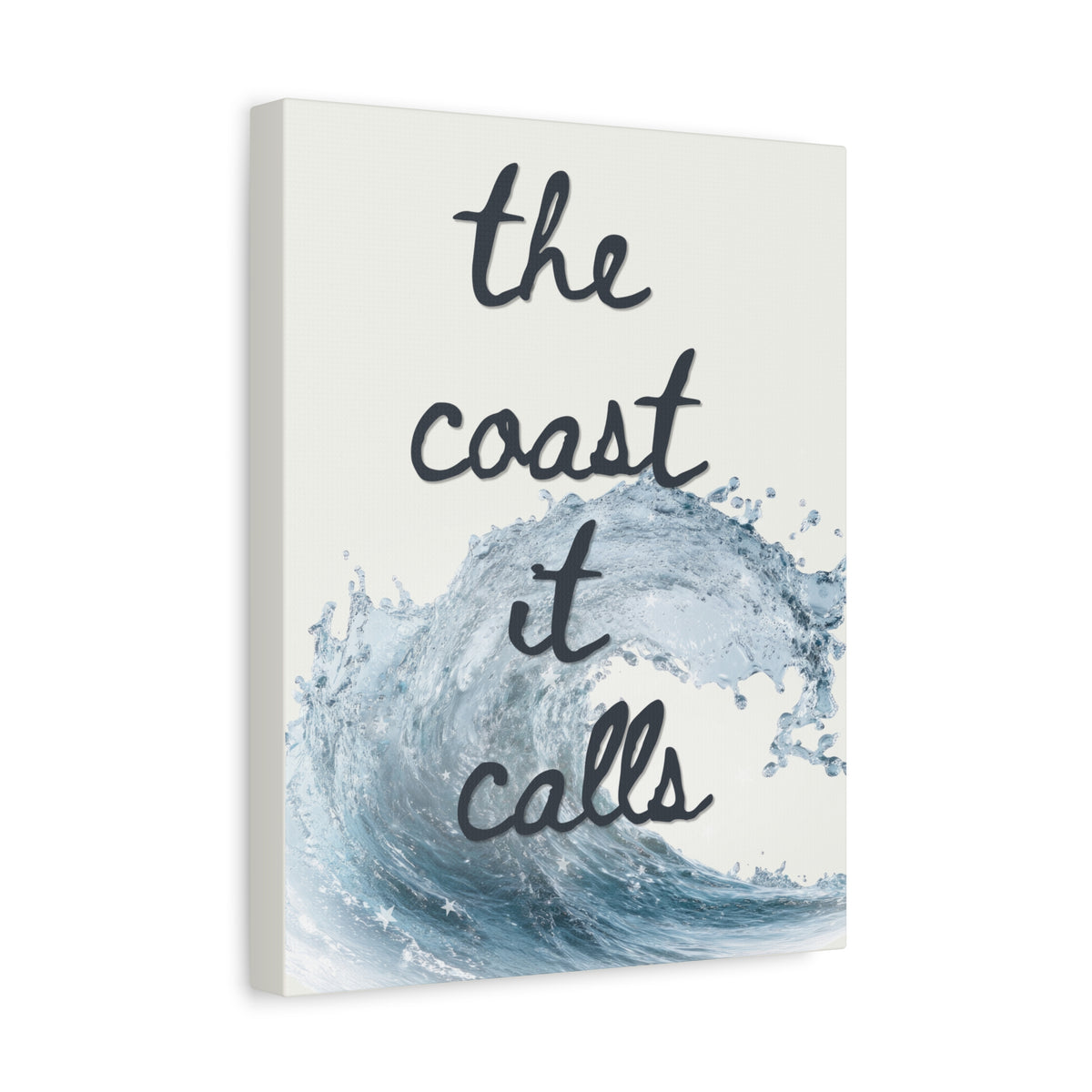 Coast It Calls Matte Canvas Wall Art — Coastal Wave Beach Quote
