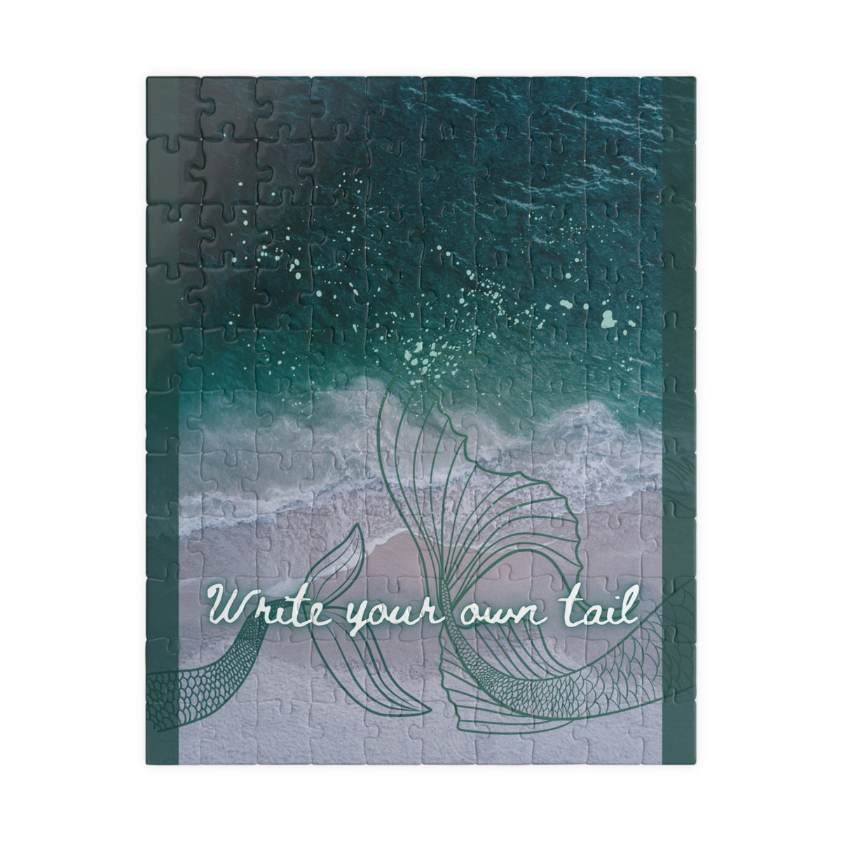 Write Your Own Tail Jigsaw Puzzle — Ocean Mermaid Nautical Puzzle (110 pcs)