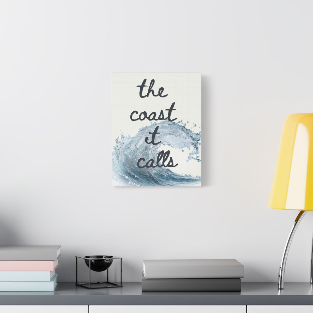 Coast It Calls Matte Canvas Wall Art — Coastal Wave Beach Quote