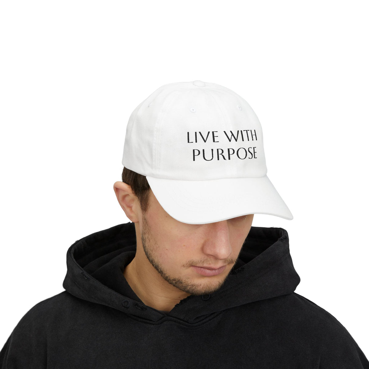 Purpose Cap — "Live With Purpose" Embroidered Cotton Baseball Hat