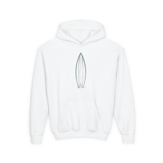 Youth Hoodie — Vintage Surfboard Graphic