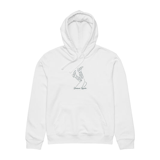 Drummer Hoodie - Minimal Sticks Silhouette Organic Cotton