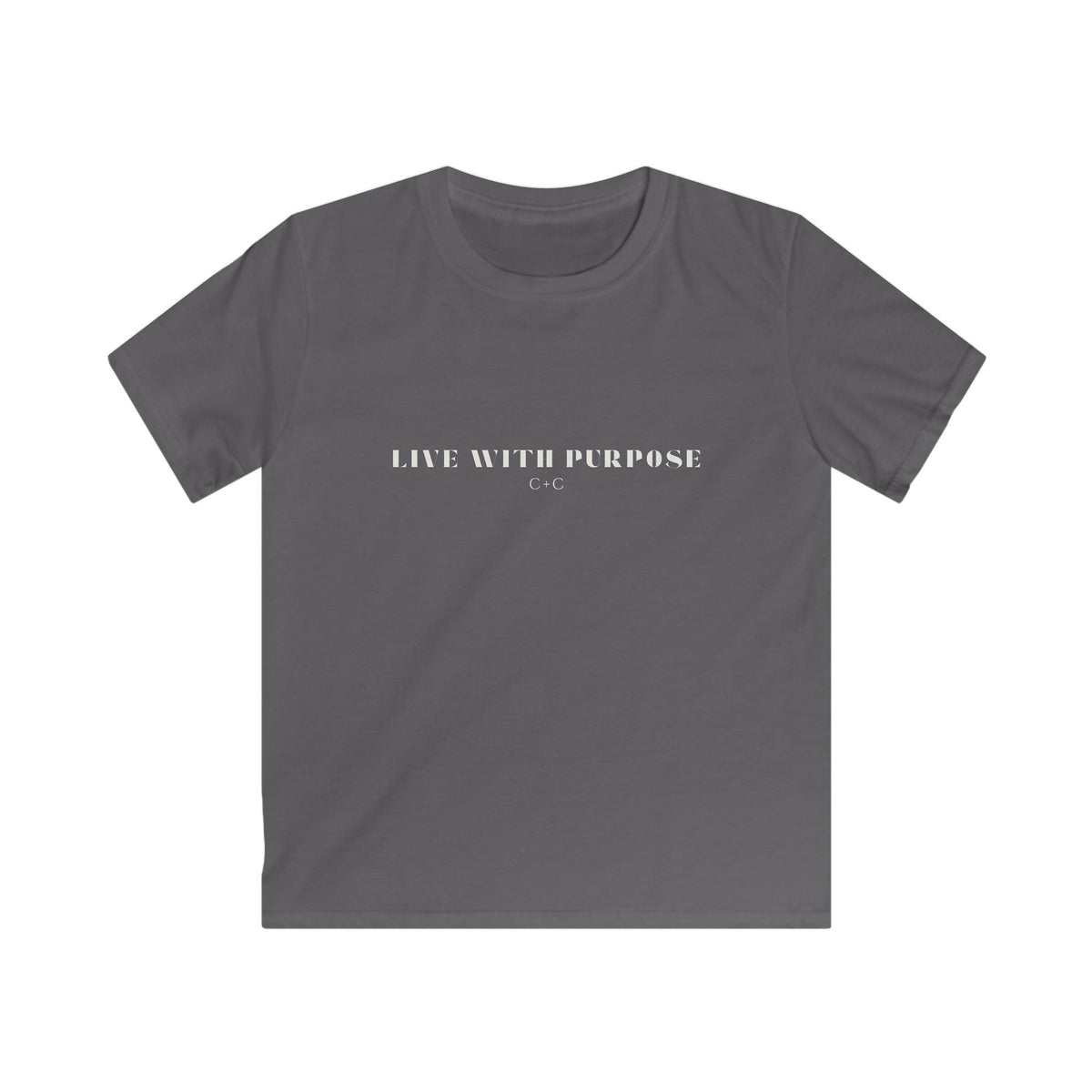 Kids Live with Purpose C+C Tee — Minimalist Inspirational Shirt