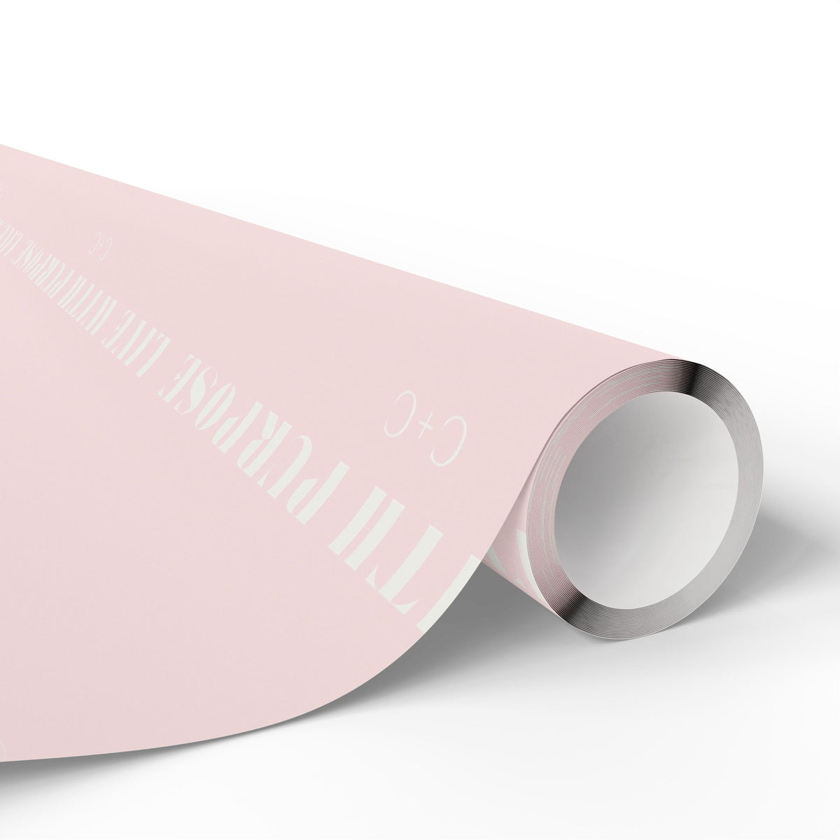 Pink Minimalist Live with Purpose Wrapping Paper Roll — Soft Blush Gift Wrap