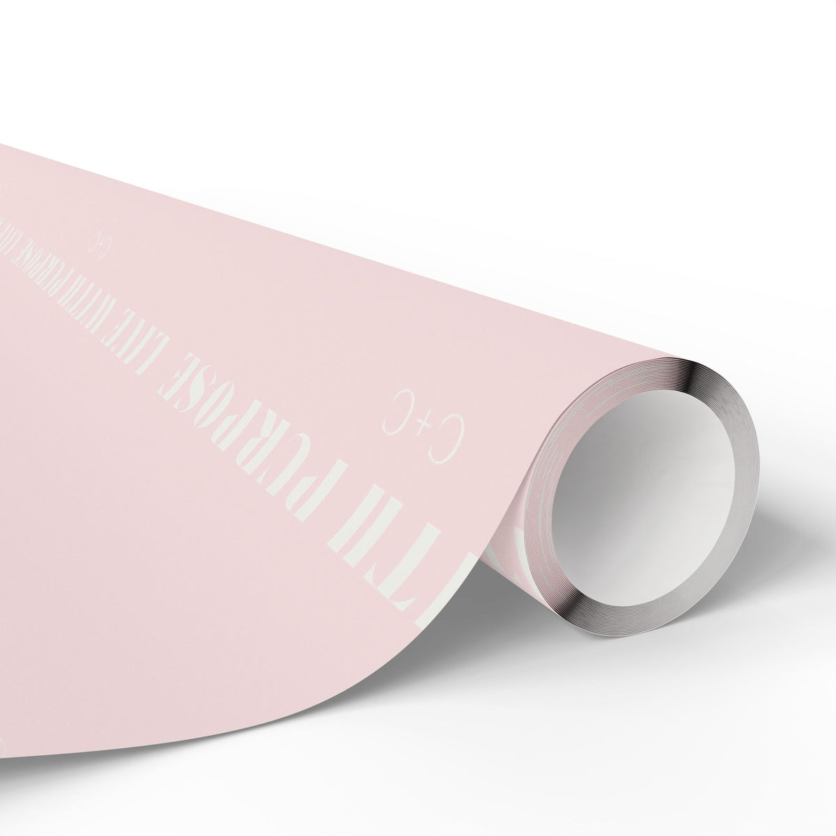 Pink Minimalist Live with Purpose Wrapping Paper Roll — Soft Blush Gift Wrap
