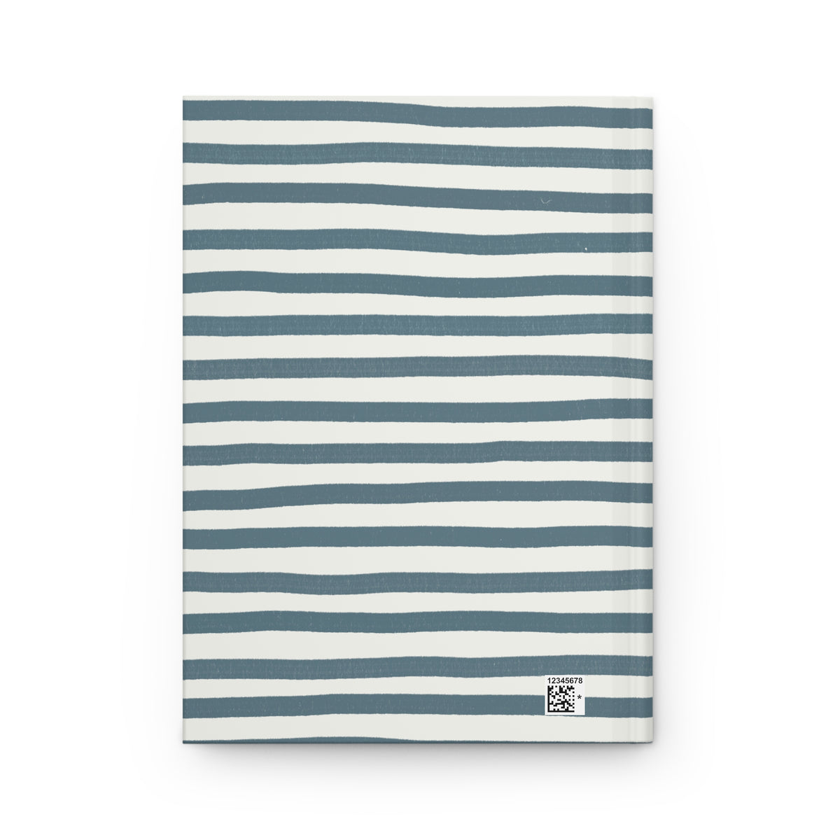 Hardcover Journal – “The Coast It Calls” Nautical Wave Notebook (Striped Back)