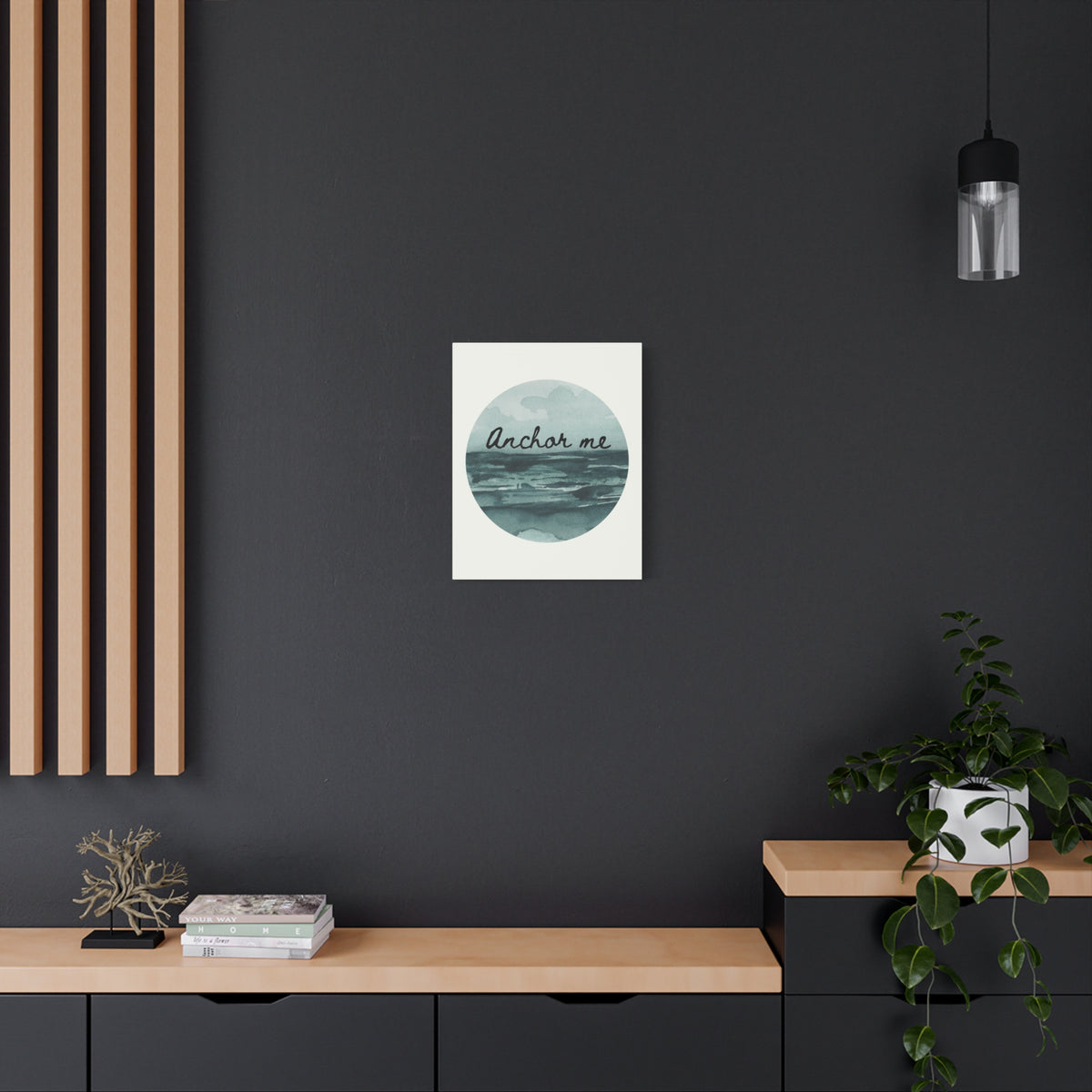Canvas Wall Art — “Anchor Me” Watercolor Ocean Print