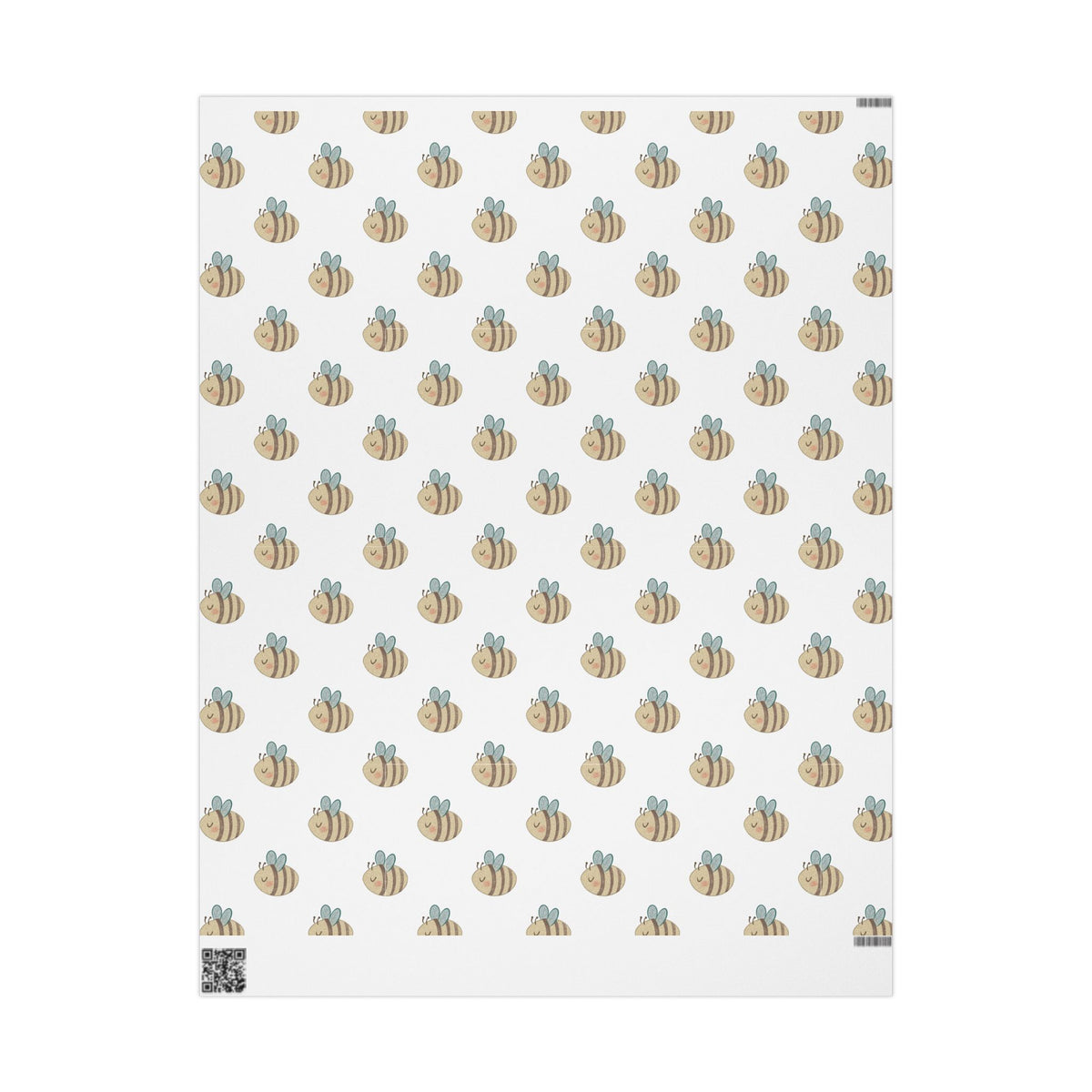 Ragon Bizzy Bee Wrapping Paper – Cute Beige & Teal Bee Gift Wrap