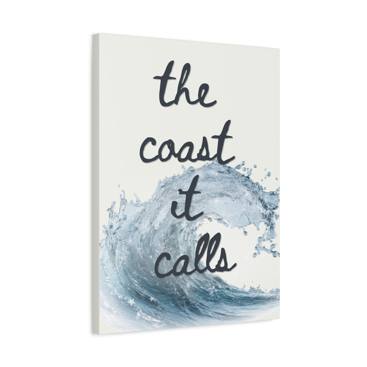 Coast It Calls Matte Canvas Wall Art — Coastal Wave Beach Quote